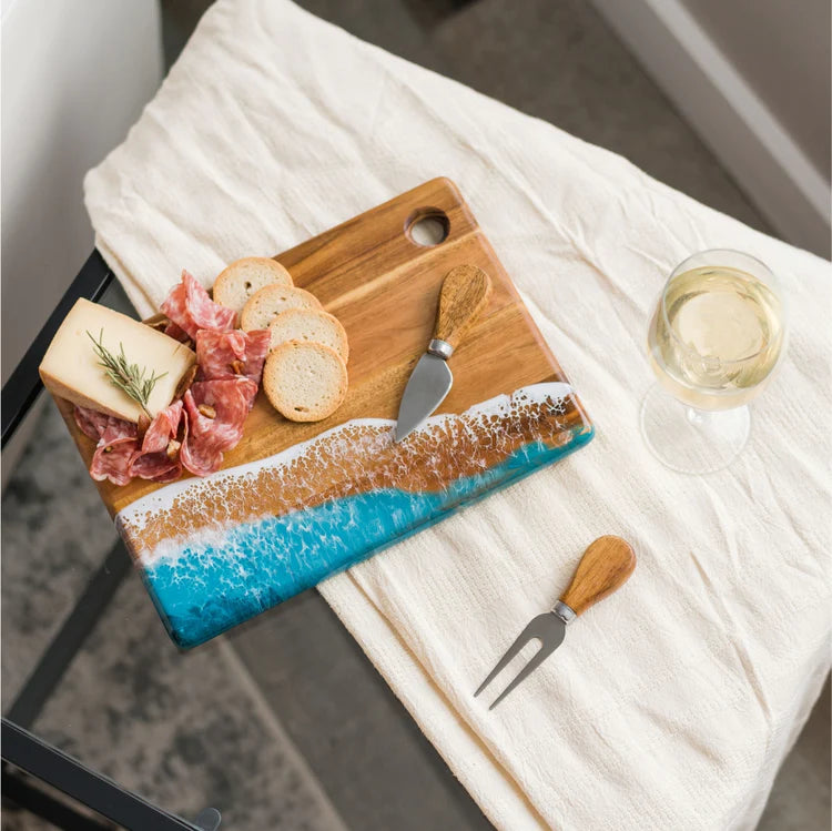  Lynn & Liana Small Cheeseboard (8 x 11") - Ocean Vibes