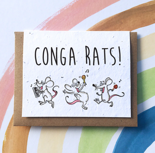 Conga-rats Greeting Card (SowSweet)