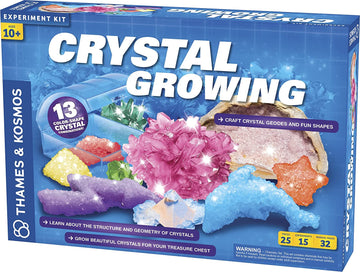 Crystal Growing Kit (Thames & Kosmos) - Thames & Kosmos Crystal Growing Kit with colorful crystals and shapes, unique Canadian STEM gift for kids ages 10+.