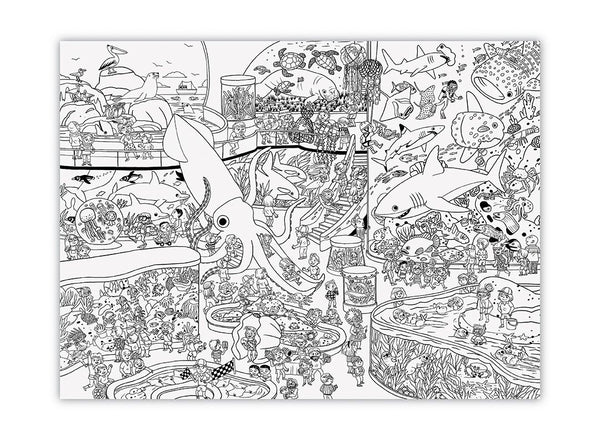 Giant Colouring Poster (Day at the Aquarium)