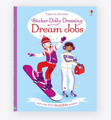 Sticker Dolly Dressing: Dream Jobs (Sticker Book) - Sticker Dolly Dressing Dream Jobs sticker book with colorful characters on pastel blue cover, unique handmade Canadian gift.