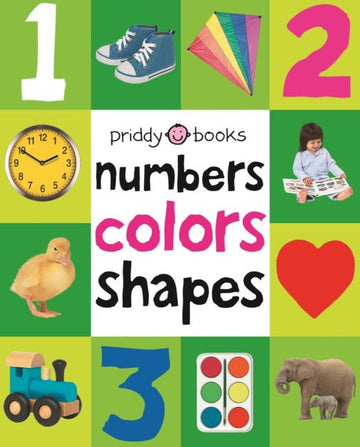 First 100 Padded: Numbers, Colors, Shapes - First 100 Padded board book with bright numbers, colors, and shapes, unique Canadian gift for toddlers.