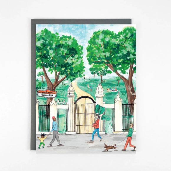 An illustration of Trinity Bellwoods gates