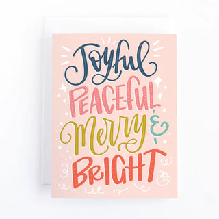 Joyful Peaceful Merry & Bright Christmas Card