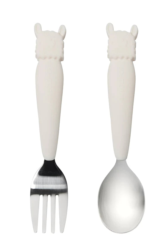 Kids Spoon and Fork Set - Born To Be Wild (Llama)