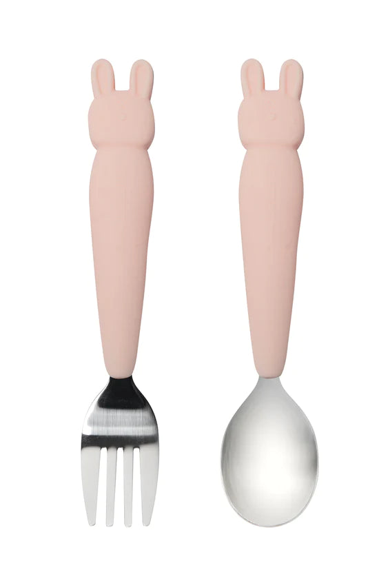 Kids Spoon and Fork Set - Born To Be Wild (Bunny)