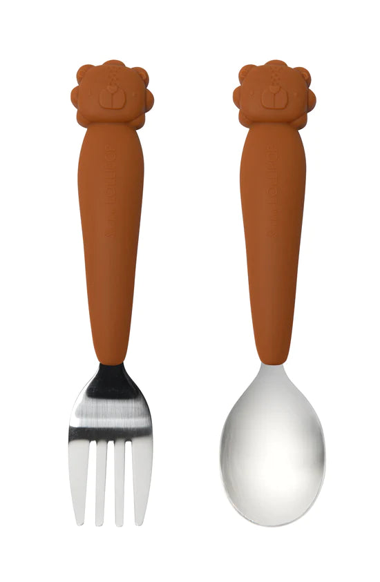 Kids Spoon and Fork Set - Born To Be Wild (Lion)
