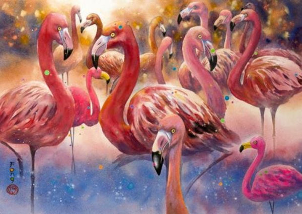 Standout Jigsaw Puzzles (Made in Canada) - flamingos