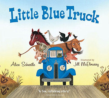 Little Blue Truck Board Book - Little Blue Truck board book with blue truck and farm animals, unique handmade Canadian gift.