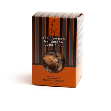 Maple Shortbread Cookies | Sprucewood Handmade Cookie Co - Maple shortbread cookies in unique Canadian gift box from Sprucewood Handmade Cookie Co.