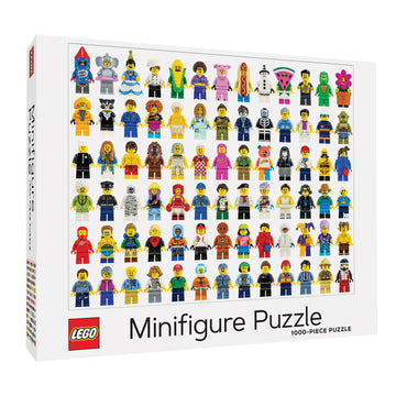 LEGO Minifigure Puzzle - 1000pcs - LEGO Minifigure Puzzle box featuring 1000-piece colorful unique handmade Canadian gift design.