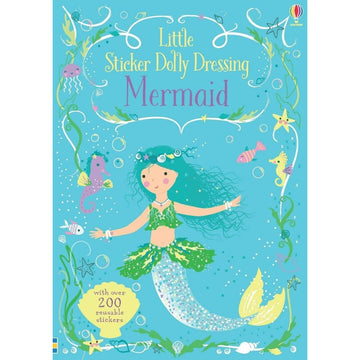 Little Sticker Dolly Dressing Mermaid (Sticker Book) - Little Sticker Dolly Dressing Mermaid sticker book with colorful underwater illustrations, unique handmade Canadian gift.