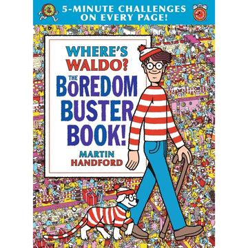 Where's Waldo? The Boredom Buster Book - Where's Waldo? The Boredom Buster Book featuring Waldo and his dog on a colorful, detailed challenge page, unique Canadian.
