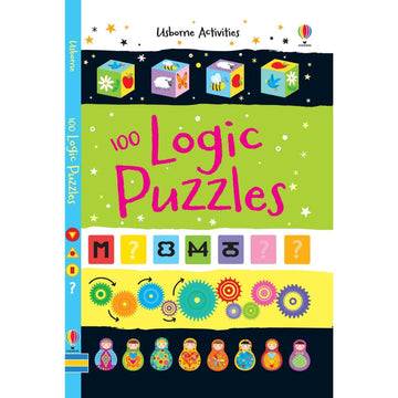 100 Logic Puzzles Book - Colorful 100 Logic Puzzles book with bright illustrations, perfect unique Canadian gift for kids.