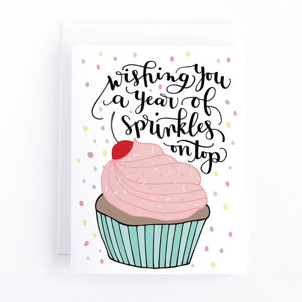 wishing you a year of sprinkles on top card