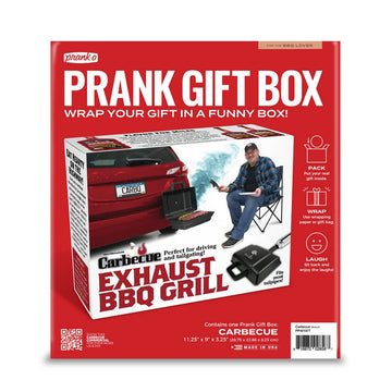 Prank Gift Box Carbecue - Prank gift box with Canadian handmade design for unique gift packaging featuring exhaust BBQ grill theme.