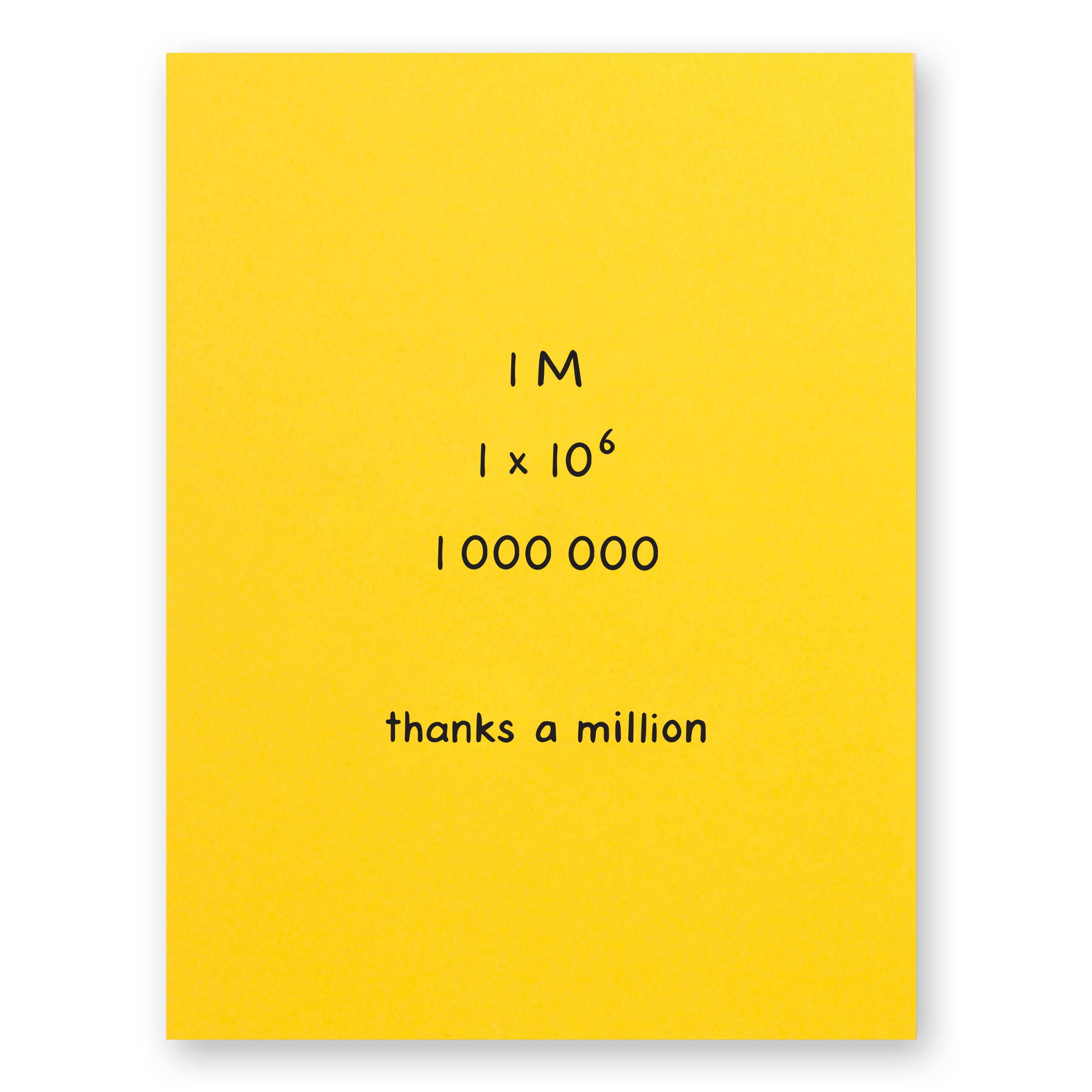 Thanks a Million Card