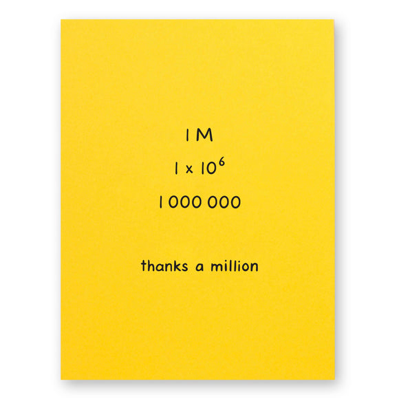 Thanks a Million Card