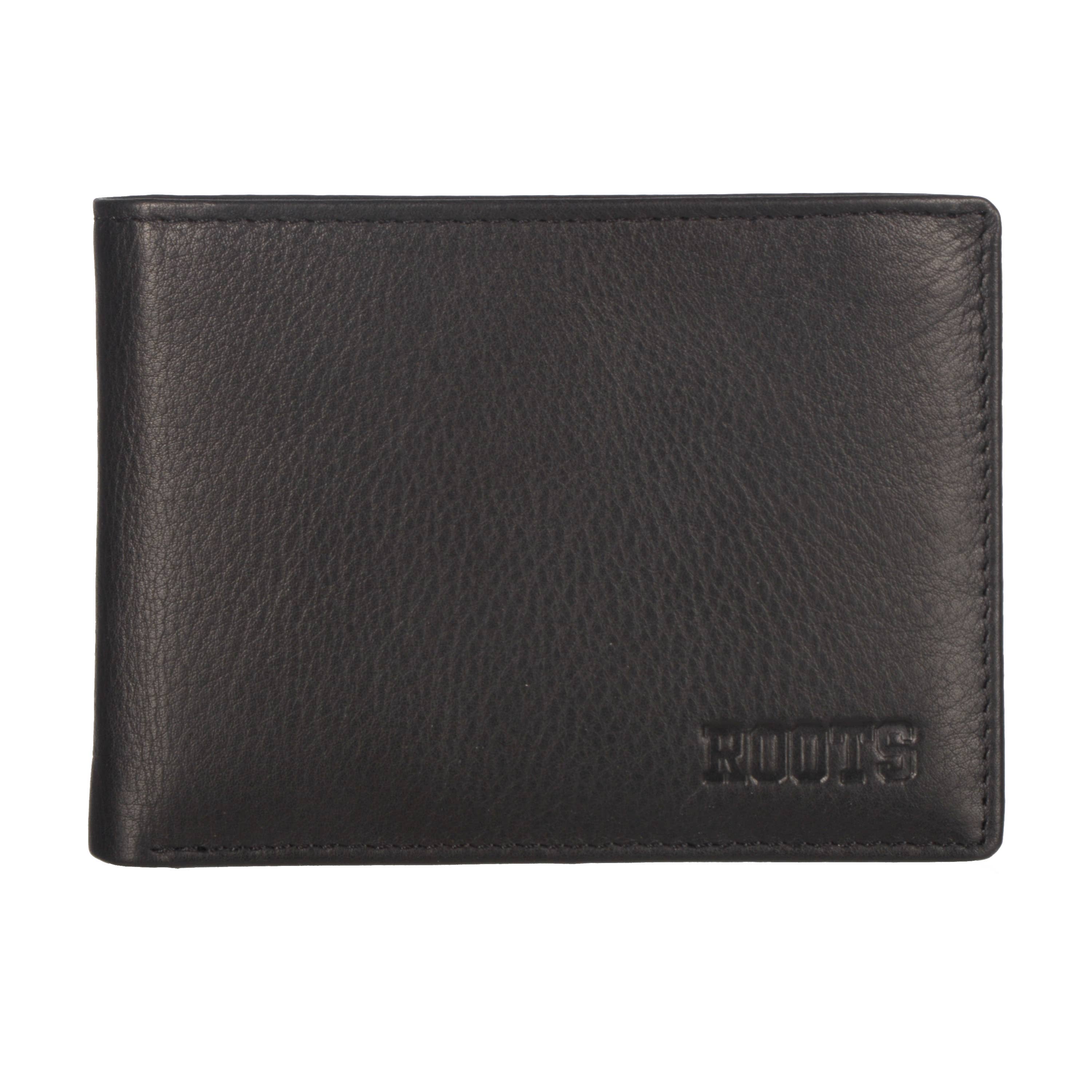 Men's Boxed Leather RFID Passcase Wallet - Black Navy