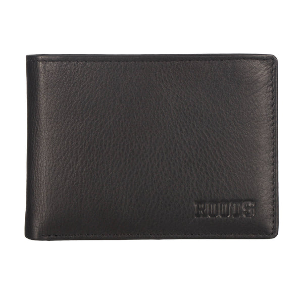 Men's Boxed Leather RFID Passcase Wallet - Black Navy