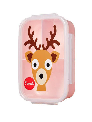 Pink bento box with a deer on the lid