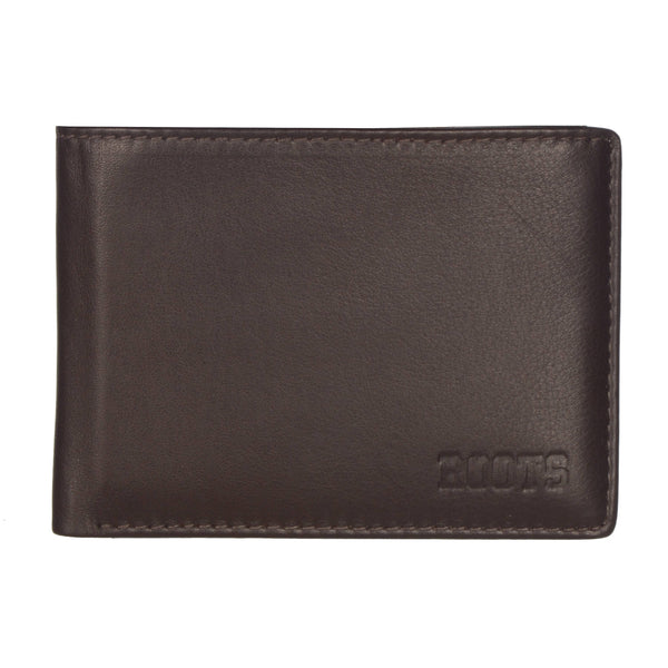 Men's Boxed Leather RFID Passcase Wallet - Chocolate