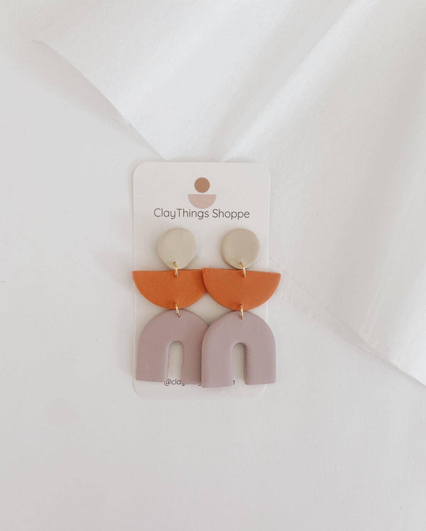 Maren in Spring Colours, Statement Clay Earrings