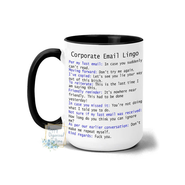 Corporate Email Lingo Coffee Mug
