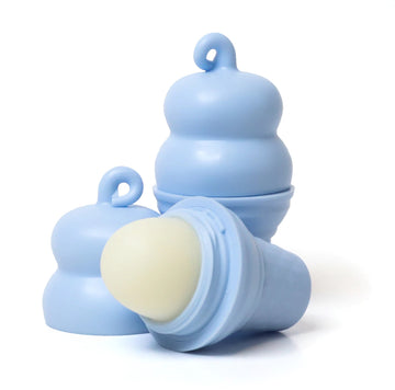 Ice Cream Lip Balm- Scent: Sour Blue Raspberry - Handmade Canadian lip balm in sour blue raspberry scent with unique ice cream cone design, gift-ready.