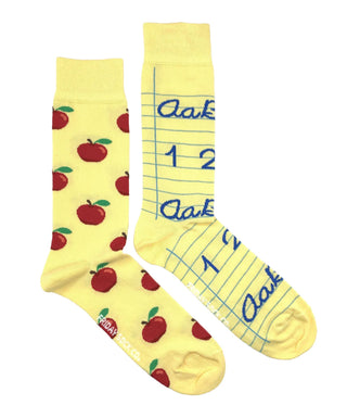 Men’s Teacher’s Apple Socks/ Size 7-12
