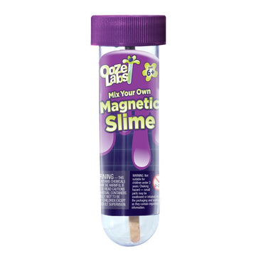 Ooze Labs Test Tube Science Kits - Purple-capped test tube with Ooze Labs Magnetic Slime, unique Canadian STEM gift for kids.