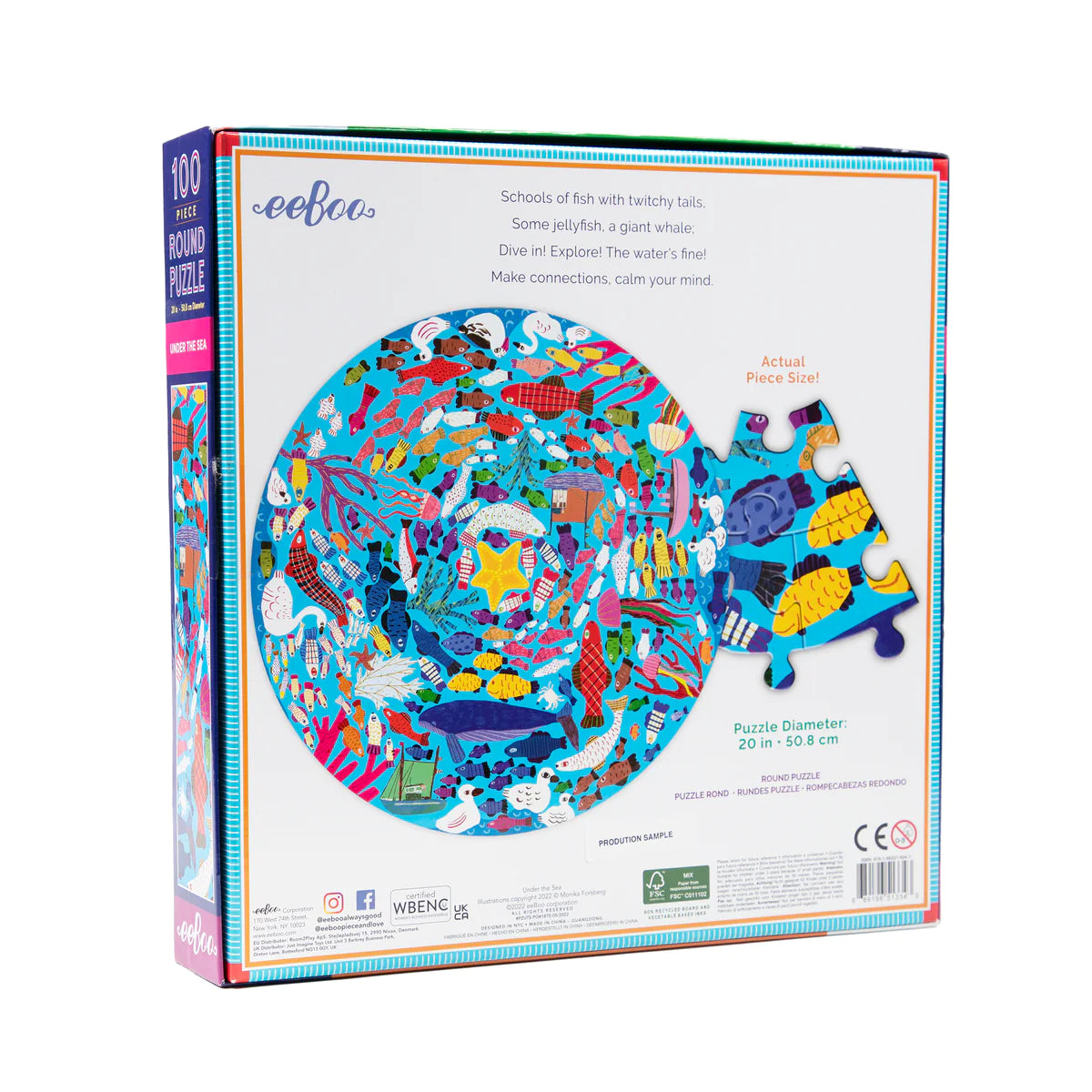 Under the Sea 100 Piece Round Puzzle - 0