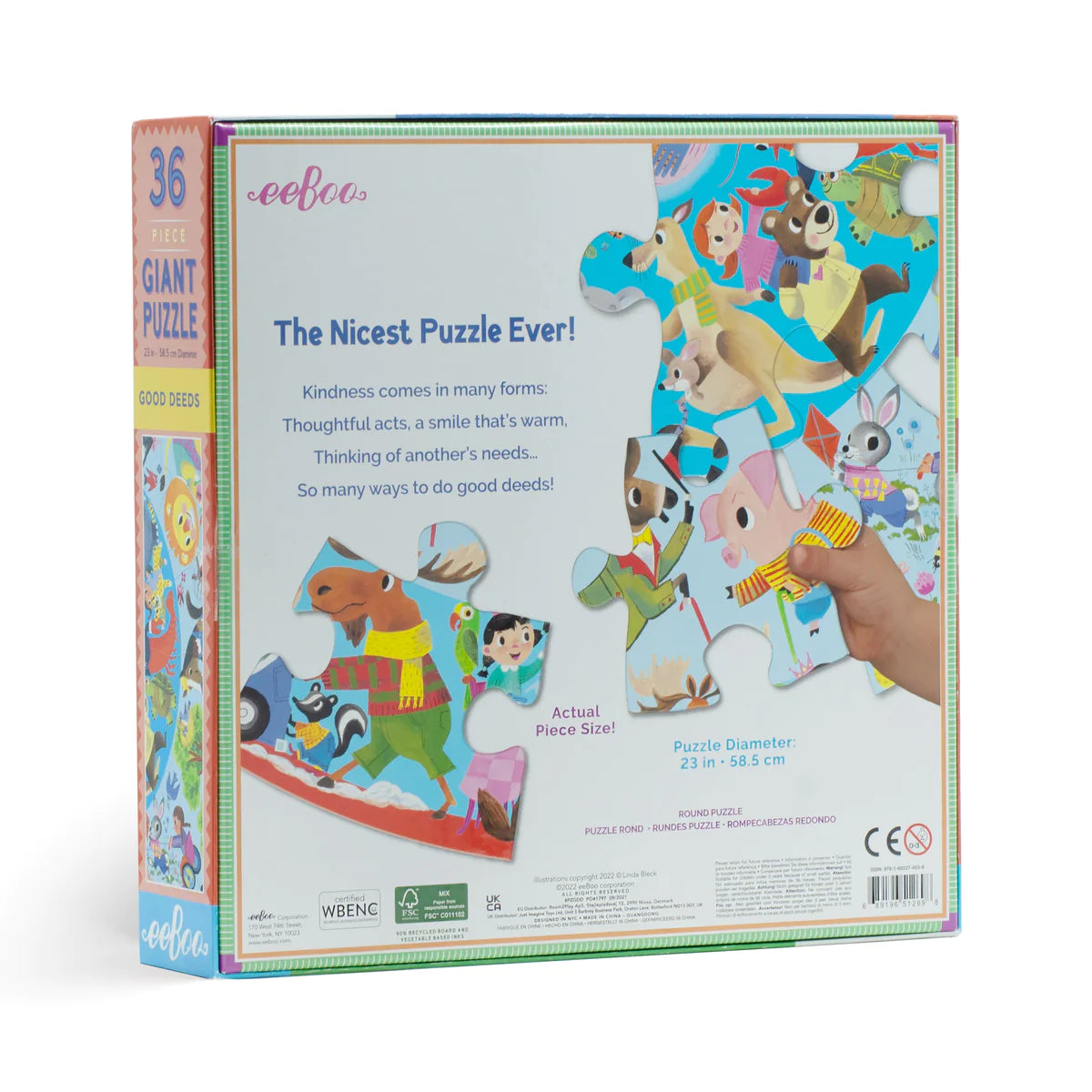  Good Deeds 36 Piece Giant Round Puzzle