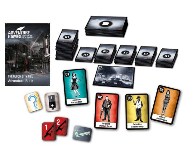 Contents of the game including cards and instructions