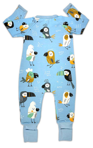 Birds, Blue Baby Pajamas