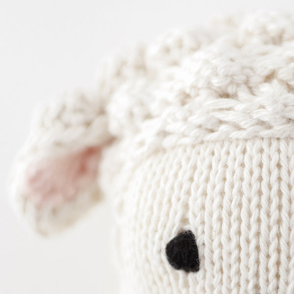 Closeup shot of the baby lamb’s ear