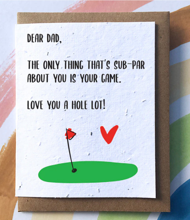 Sub Par Dad Greeting Card (SowSweet)