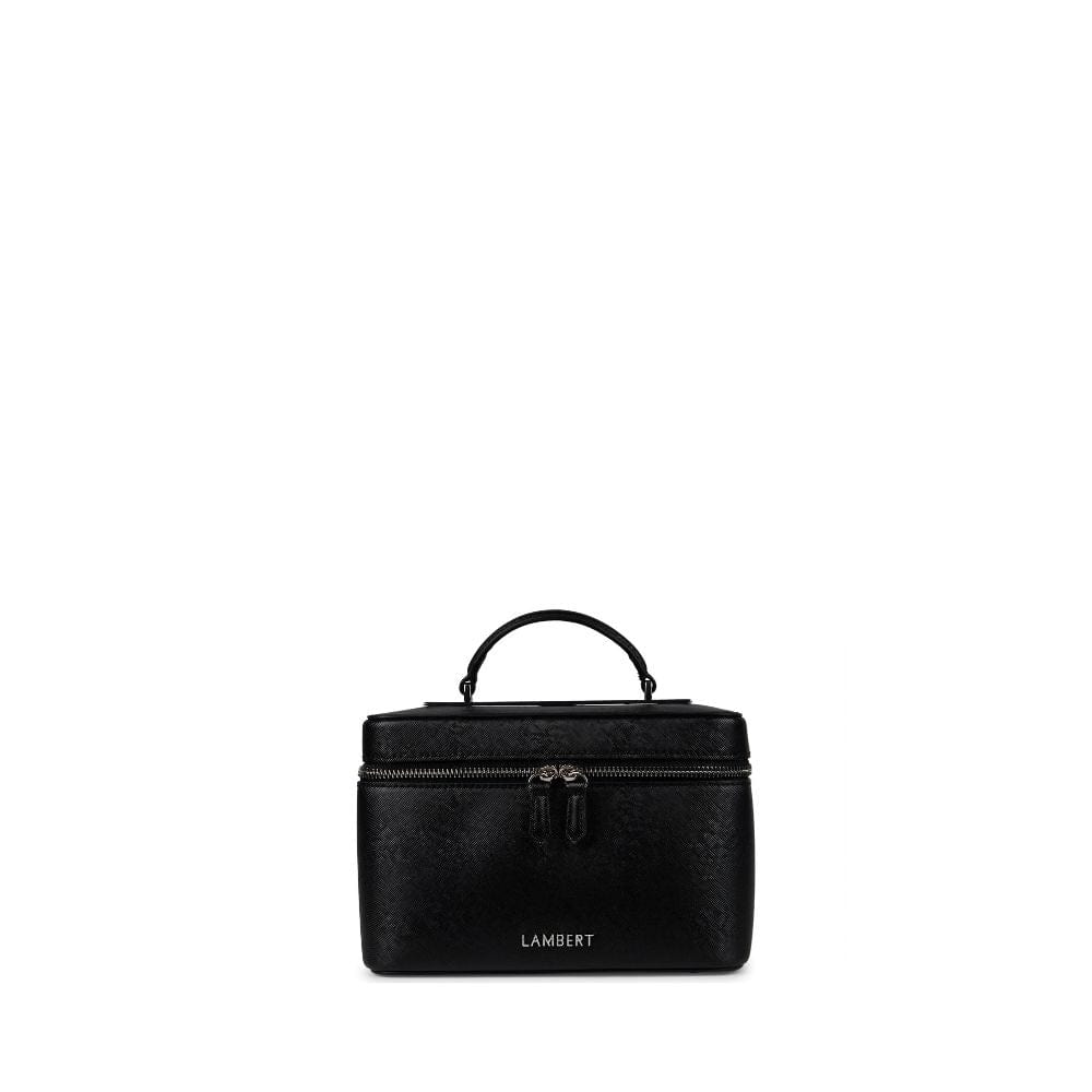 The Bella - Black Vegan Leather Makeup Bag