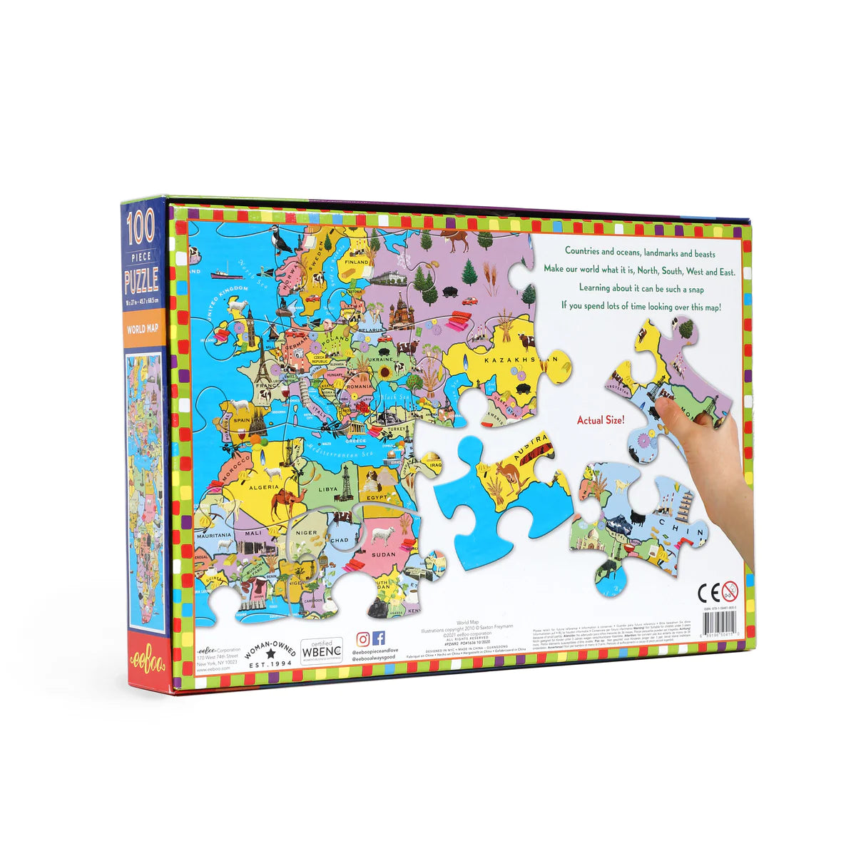 World Map 100 Piece Puzzle