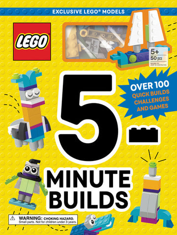 5 Minute Lego Builds - Colorful LEGO 5 Minute Builds book with models, unique Canadian gift for kids 5+.