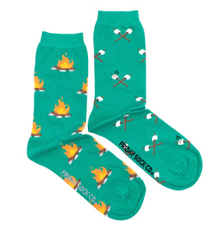 Men’s Mismatched Campfire and Marshmallow Socks/ Size 7-12