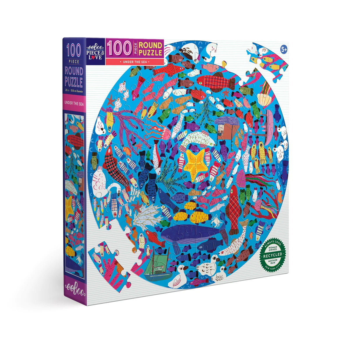 Under the Sea 100 Piece Round Puzzle