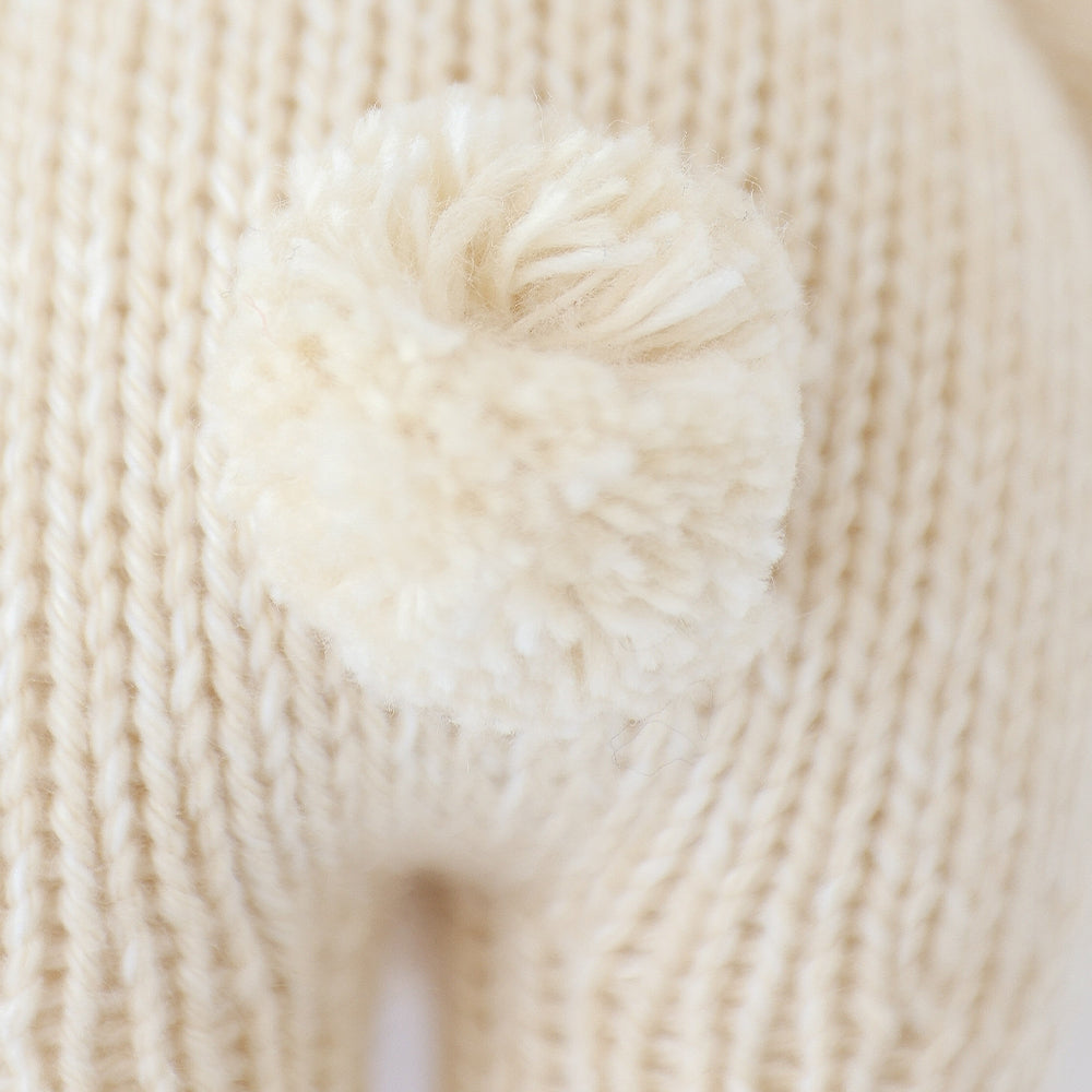 Close up shot of the tail on the baby bunny stuffy