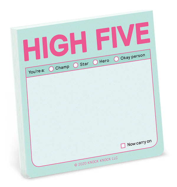 high five note pad