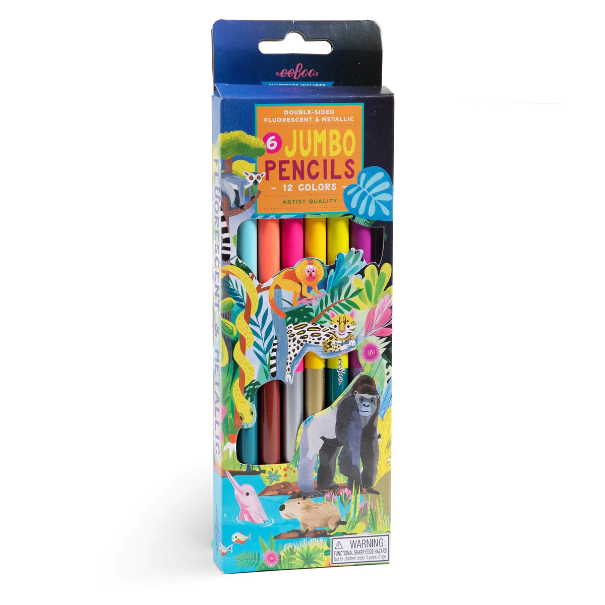 Rainforest 6 Jumbo Double-Sided Colour Pencils