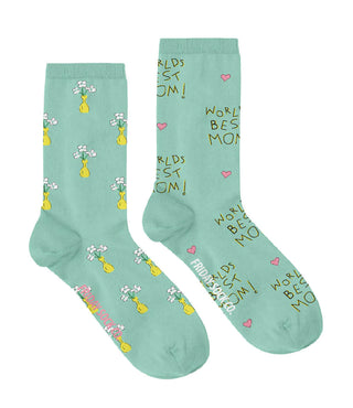 Women’s Best Mom Floral Socks/ Size 5-10