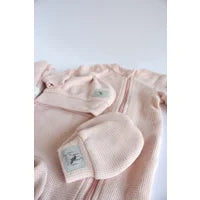 Mini Waffle Collection - Footed Sleeper - Pink