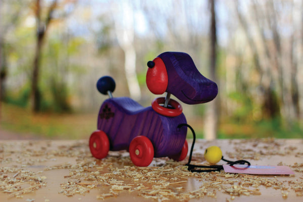 Wooden Pull Dog Toy 