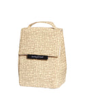 Beige patterned lunch bag by Keep Leaf