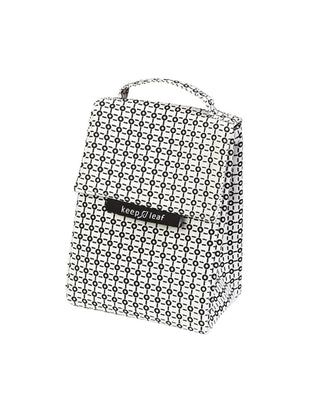 Black and white dot patterned lunch bag by Keep Leaf
